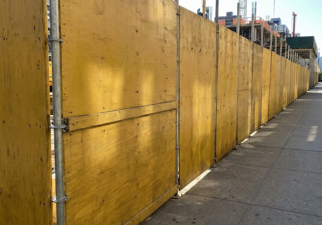 Ván ép cốp pha phủ keo có thể làm hàng rào công trình