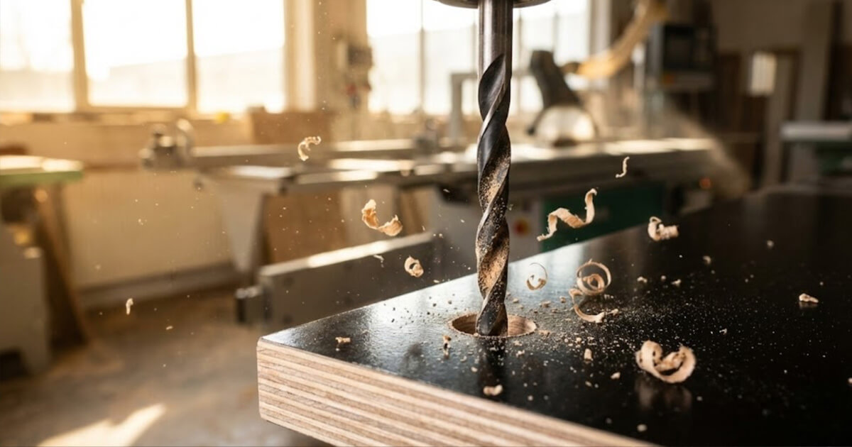 Hướng dẫn khoan ván phủ phim đúng kỹ thuật để không bị vỡ màng