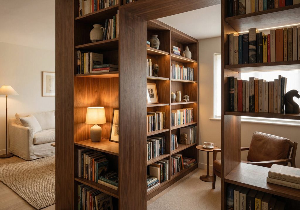 Ứng dụng ván ép nội thất làm kệ sách